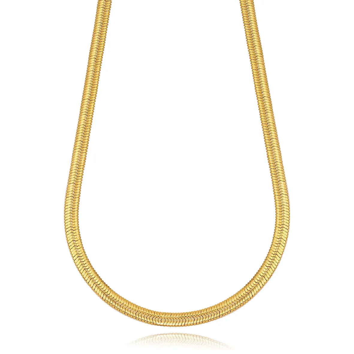Corrente Feminina Malha Serpente 47cm Folheado