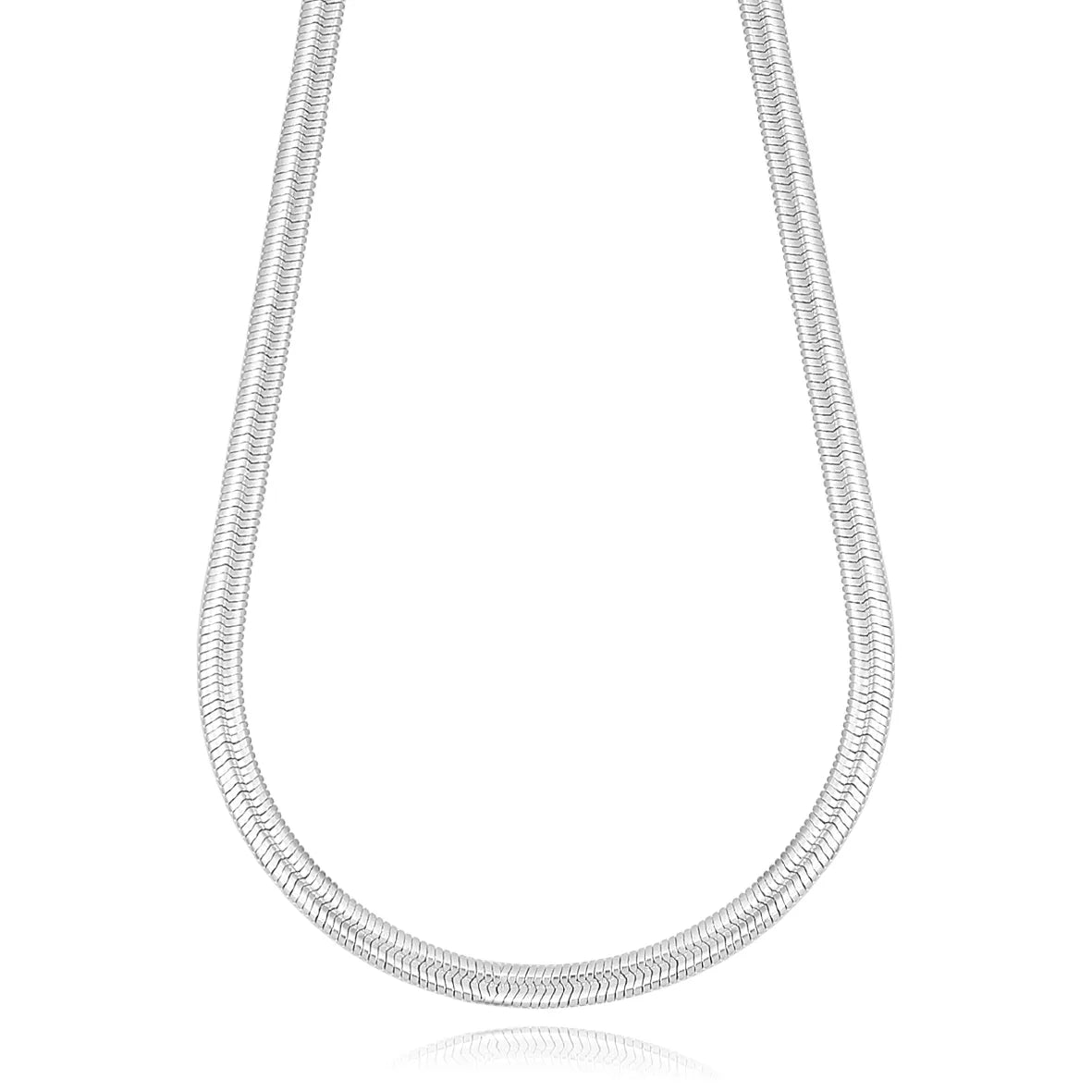 Corrente Feminina Malha Serpente 47cm Folheado