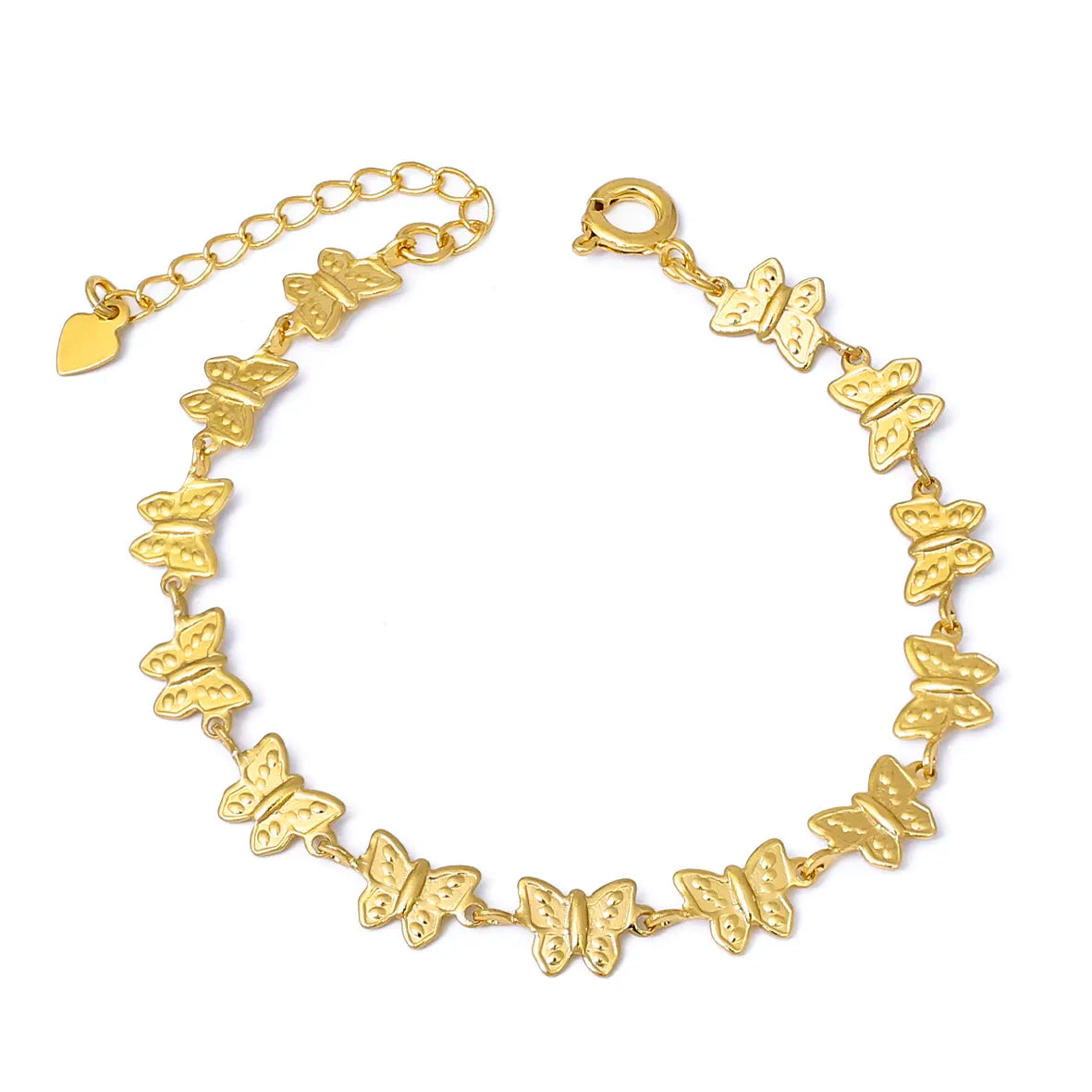 Pulseira Infantil Borboletas Trabalhadas Folheado Ouro 18K